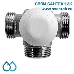 16276 HERZ 1776144 Клапан трехходовой разделительный трехосевой, CALIS TS 3D, DN15, PN10, Kvs 3,5 м3/час, +120°C, справа налево
