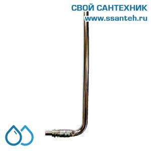 18115 Herz, P542591 Отвод для подключения радиатора под надвижную гильзу с никелированной трубкой, 15-25x3,5, L=300мм