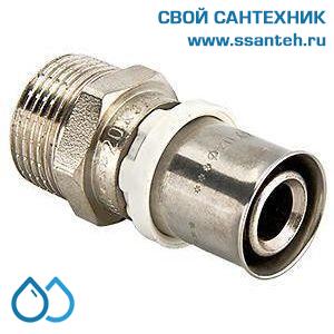 00975 Соединитель пресс с переходом на нар.р. 20 х 3/4"
